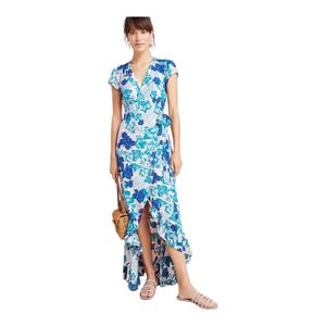Anthropologie XIX Palms Tonga Wrap Maxi Dress Tropical Beachy Resort Vacation